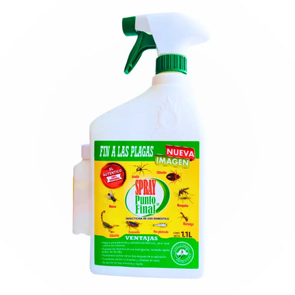 Punto Final Insecticida Original 1.1 Lt - Elimina Cucarachas Chinches Hormigas y Más Al Instante | Efectivo y Duradero